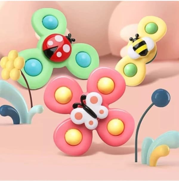 3 kpl – Fidget Spinner imukupilla lapsille – Monivärinen pyörivä lelu