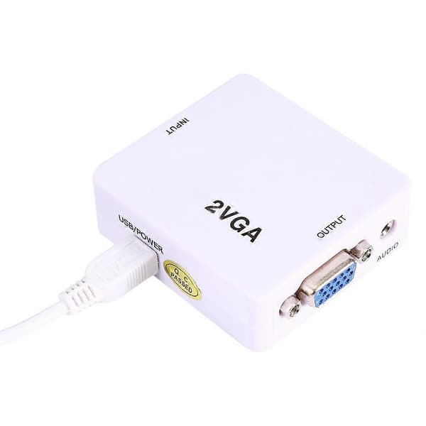 Mini HDMI2VGA-omformer med USB-kabel 1080P-adapteromformer