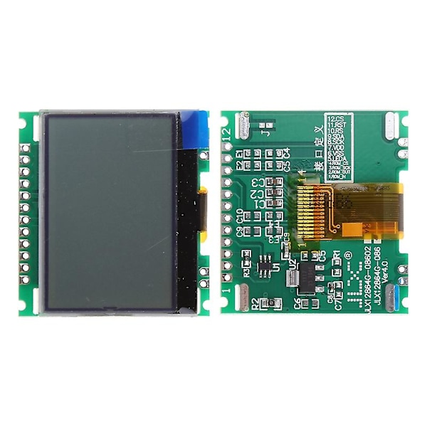 12864 128x64 sarjallinen Spi-grafiikka Cog Lcd-moduulinäyttö sisäänrakennettu Lcm