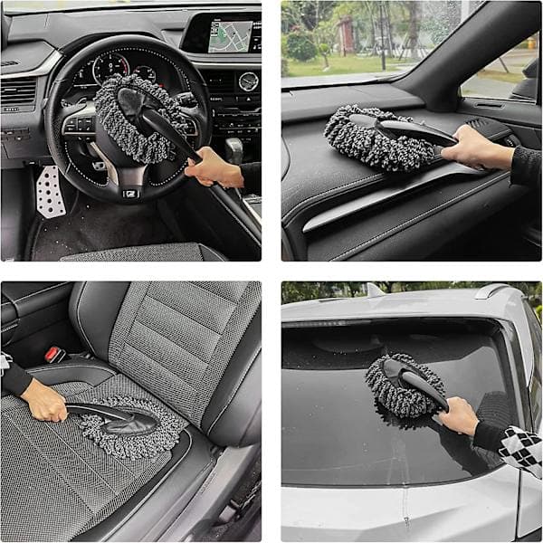 WABJTAM 2-pack Mini Microfiber Car Dashboard Dust Brush, Multi-function Car Cleaning Brush, Car Interior Exterior Accessories, Car Cleaning and ...