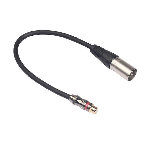 RCA hun til XLR han kabel, XLR til RCA konverter lydadapter patchkabel skifter -30cm Black
