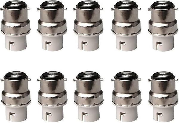 Sett med 5 B22 til B15 / Ba15d / B15d eller LED-pære-adaptere