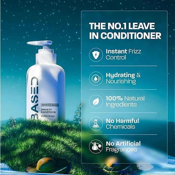 Based Bodyworks Leave-in Conditioner – Moisturizing and Strengthening Formula 4pcs