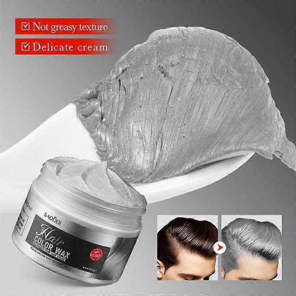 1 stk SADOER Grå Hårleire Stylingvoks (120g)
