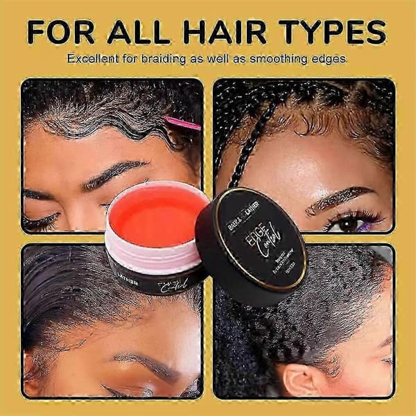 1-5x BASK LATHER Edges Control Hårgelé Stærkt Hold, Tyk Kant Styling Gel HOTNew_JTT 2PCS