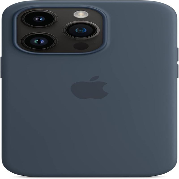Silikoneetui med MagSafe til iPhone 14 Pro - Stormblå