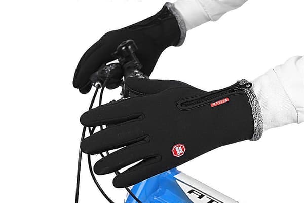 Fleeceforede termiske touchskærmshandsker Touchskærmshandsker Vintervarme handsker Black S