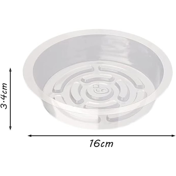 Blomsterpottefat 15 stykker Rund plantefat i plast Plastfat Blomsterpottekopp Plastkopp for planter Gjennomsiktig plantefat til potter