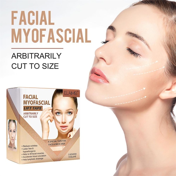 2st Facial Myofascial Lift Tejp Ansiktsfärgning Bälten Anti Wrinkle Patch
