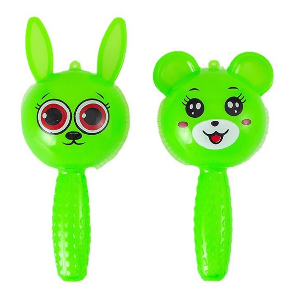 Handhållen lätt gummileksak Finger Dekompression Stick Toy Mjuk klämma stress relief Luminous Handle Bear