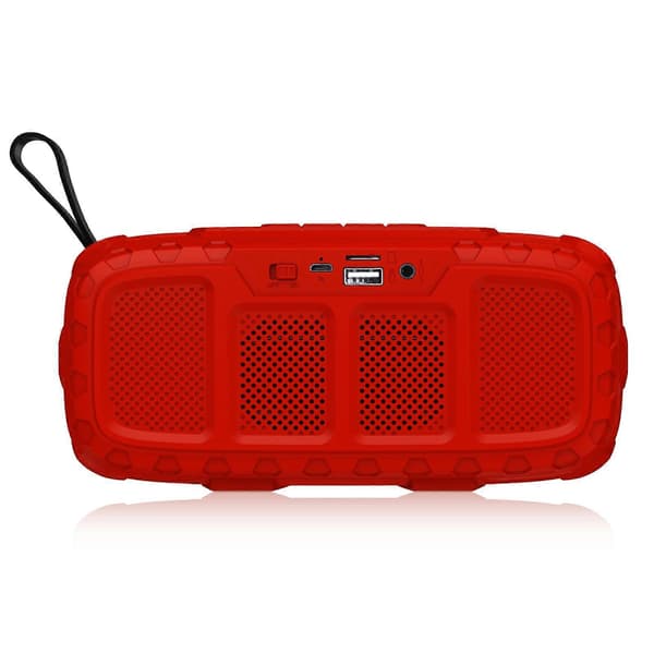 NewRixing NR-5018 Utendørs Bærbar Bluetooth-høyttaler, Støtter Håndfri Samtale / TF-kort / FM / U Disk Red Black