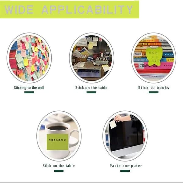 600 Post-it-lapper, aftagelige selvklæbende - 76 mm