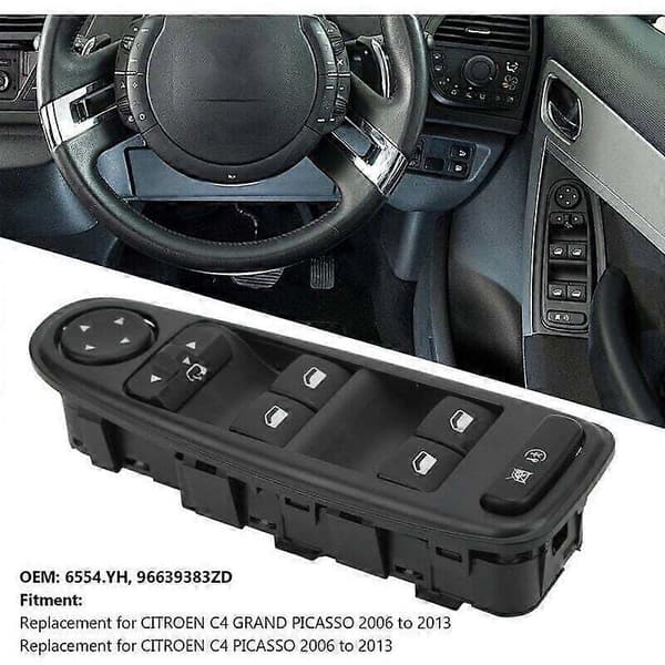 C4 Picasso vindusregulatorbryter 6554.YH vindusregulatorbryterknapp for Citroen C4 Grand Picasso