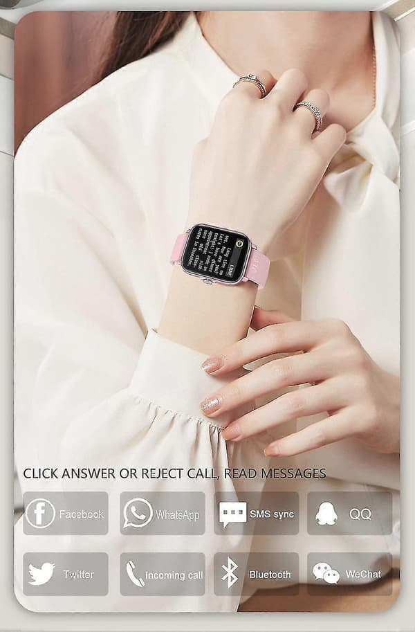 Bluetooth svara samtal smartklocka män ip67 vattentät kvinnor ringa samtal smartwatch gts3 gts 3 för Android iOS-telefon Pink