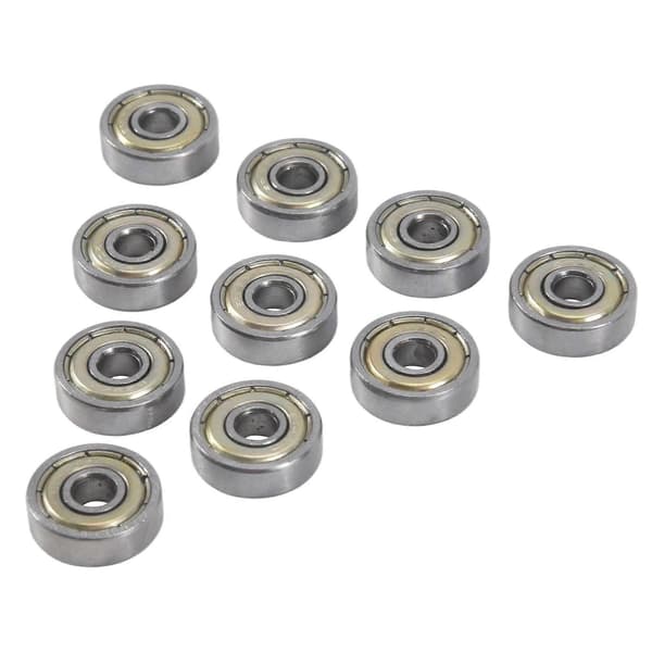 10 st 625ZZ 5mm x 16mm x 5mm skärmat spårkullager Silver tone
