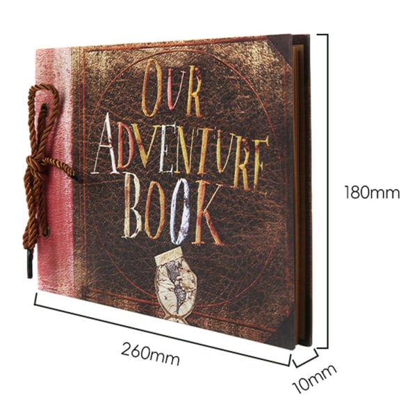 Tee-se-itse leikekirja-valokuva-albumi-seikkailukirja laatikolla Humanisoitu muotoilu Retrotyylinen paperiseikkailukirja-leikekirjatarvikkeet