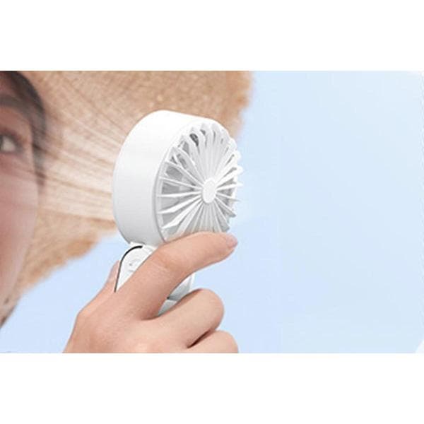 Håndholdt Sammenfoldelig Højhastighedsventilator til Rejser Udendørs Hjemmekontor - Hvid White One Size