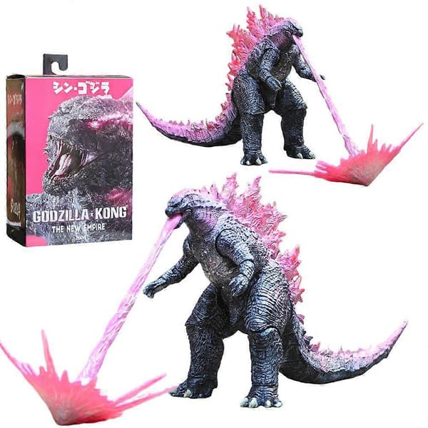 NECA 2024 Godzilla vs Kong Burning Godzilla Modellfigur Leketøy 16CM Boksesett