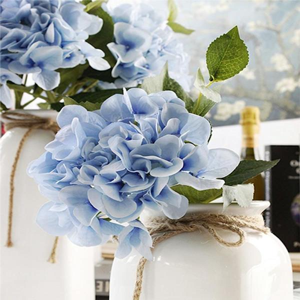 Artificial Flowers Blue Hydrangea 3PC Artificial Hydrangea Flowers