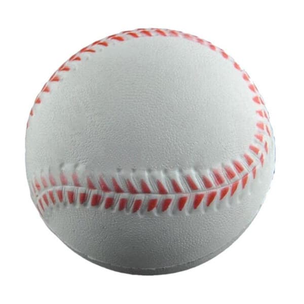 Stressball i skum - Baseball Hvit