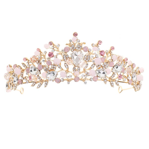 Tiara krystalkrone, tiara med rhinstenskam til brudekonkurrence Bryllupsfester Prinsessefester Fødselsdag krone pandebånd