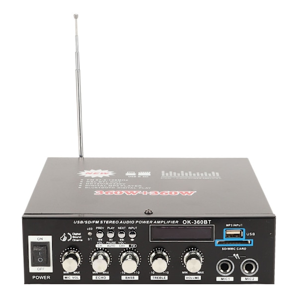 12V Bluetooth digital forstærker 360W og 360W 220V volumenkontrol til bilhjemunderholdningssteder 1.5