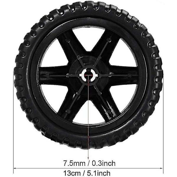 2 stk Handlekurv Hjul Reise Trolley Caster Utbytting 5 Tommer Dia Gummi Skum Svart