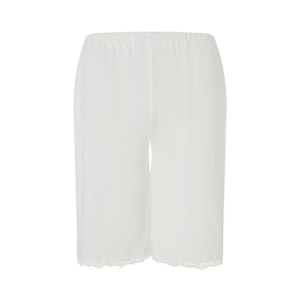 2025 Kvinders Satin Culottes Lingeri Shorts til Sengetid Beige XXXL