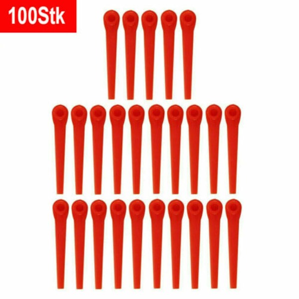 100x Plastic Blades Replacement Blades For Gardena Grass Trimmer Easycut Li-18/23r (100pcs) szkyd