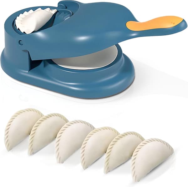 Nye hete varer 2026-2027 2 i 1 Dumpling Maker Press, Dumpling Skin Maker Machine, Multifunksjonell DIY Manuell Empanada Blue