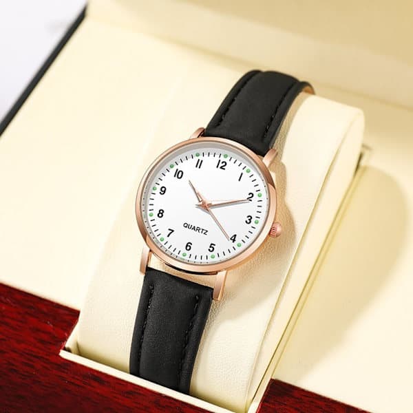 Quartz armbåndsur selvlysende ur HVID hvid hvid white