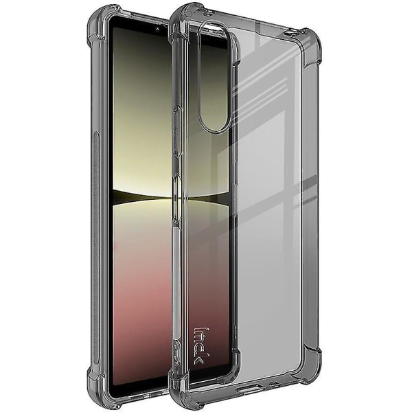 Imak för Sony Xperia 10 V Soft Slim Fit Tpu phone case Airbag Stötsäkert cover Transparent Black