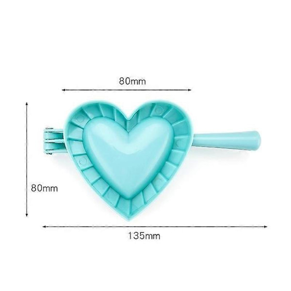 3 stk. blomsterformet ravioli dumpling maker sæt, 3 dumpling forme - til hjemmekøkken (hjerte)