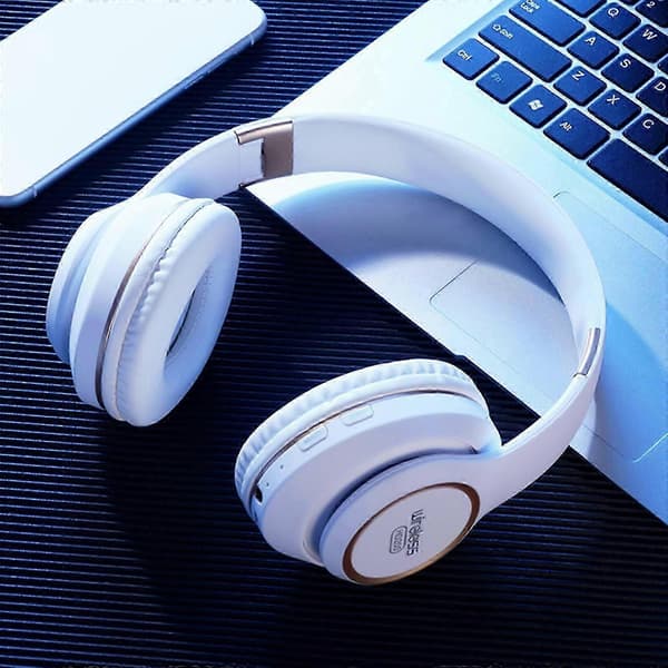 Högkvalitativt och hantverksmässigt headset Bluetooth-headset Trådlöst samtalshörlurar Subwoofer Live 5.0 Bluetooth-headset White One Size