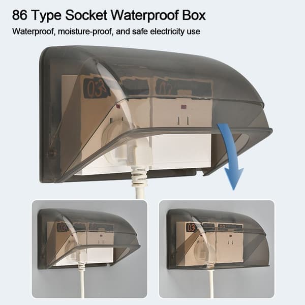 Switch Protection Cover Socket Waterproof Box TRANSPARENT transparent stretchable-stretchable