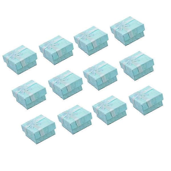 12 st fluga presentförpackningar för presentförvaring dekorativa smyckesbehållare 4.00X4.00X2.50CM Blue