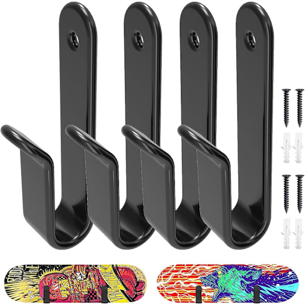 Vandrette Snowboard Vægmonteringsklips, Snowboard Vægreol Snowboard Montering Opbevaring Snowboard Display Vægmontering Holder Til Værelse 4pcs