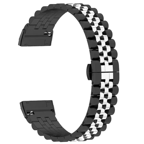 Til Fitbit Versa 3/Versa 4 Urremme i rustfrit stål, 5 perler, udskiftningsurrem med værktøj Multicolor Style B