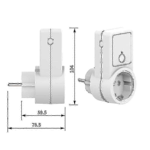 2025 Fjernkontroll strømuttak for hjemmet 5x trådløs EU smartplugg Remote power socket 1PC