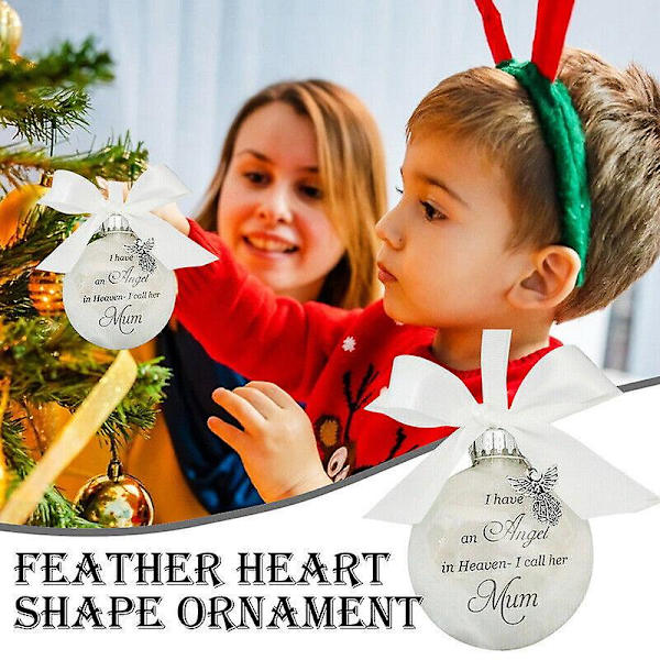 Julgranspynt Fjäderboll Ängel I Himlen Minnespynt Dekorativ Hängande Julgran My Husband