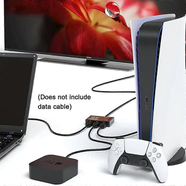Hdmi-switch 4k, intelligent 5-port Hdmi-växlare, splitter, stöder 4k, Full Hd1080p, 3d med fjärrkontroll