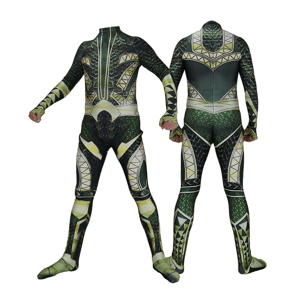 Vuxen Barn Halloween Film Aquaman Mera Cosplay Kostym Superhjälte Arthur Curry Orin Zentai Body Suit Jumpsuits Z B L
