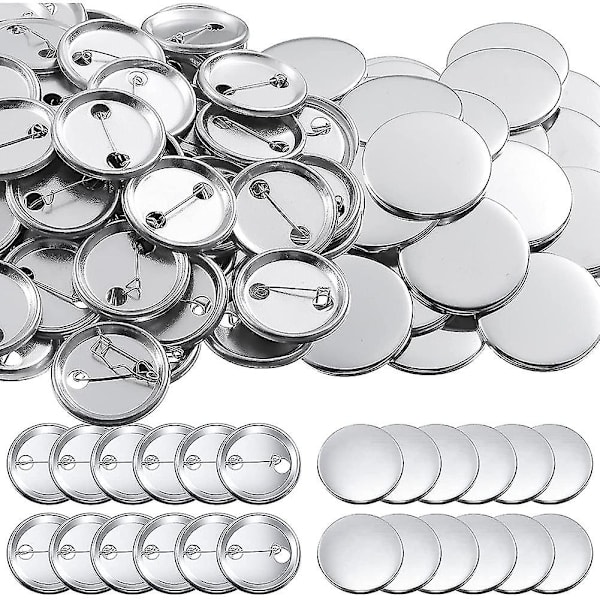 100 kpl Nappeja, Napin Osia, Metalli Napin Pin-Merkki Sarja Napinvalmistuskoneelle, Mukana Metallikuoret, Takakansi Ja Selkeä Kalvo 25mm 37MM