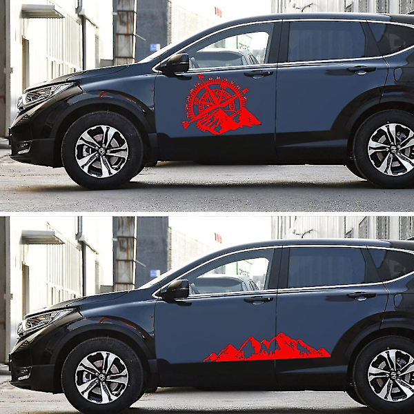 Kompassi Vuori Printti Vinyyli Auton Tarra Navigointi Offroad Tarra Ulkoilma Auton Runko Tarra