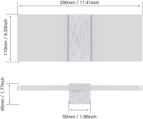 2*12W Wall Lamp Indoor Dimmable LED Acrylic Wall Light Modern D