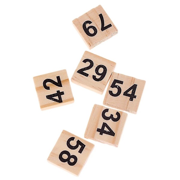100 kappaletta lasten pelileluja Puinen Numerolaatat 1-100 Musta Numerokuutiot