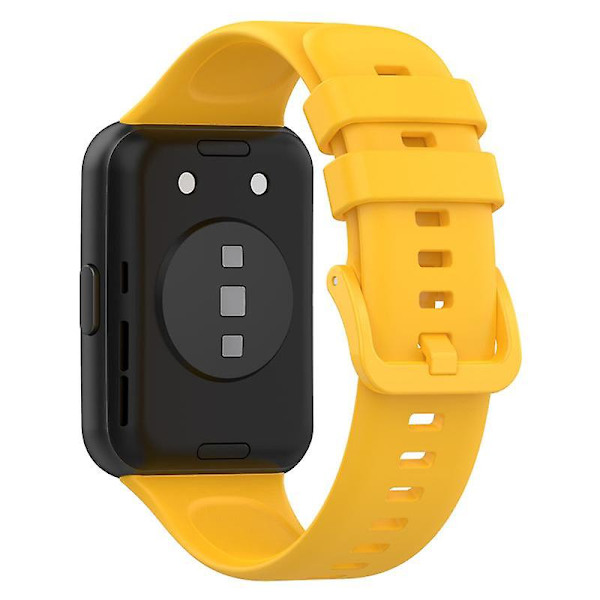 Silikonarmband för Huawei Watch Fit 2, Vattentätt Ersättningsarmband för Klocka Yellow