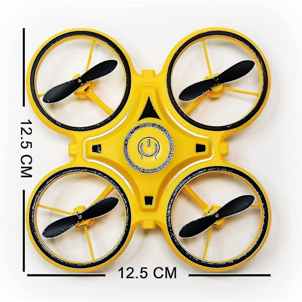 Minidrone til Børn, Gestusstyret Drone, Håndbetjente Droner med Sensorer, Indendørs Drone til Børn, Lille RC Quadcopter, 360 Flips, Med LED Lys