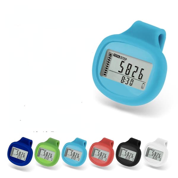 Hunde- og kattepedometer 3D Silikon Multifunksjonell Pedometer Stor Skjerm Digital Visning 3D Bakklips Pedometer