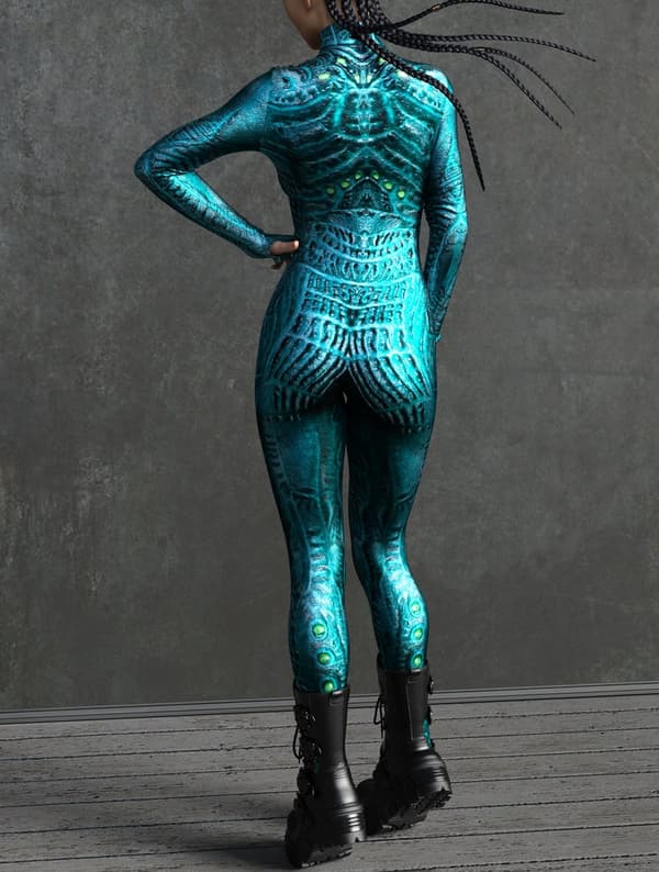 Halloween Alien Kostume Dame